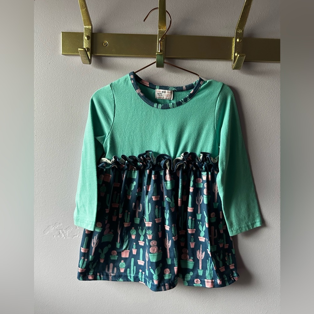 Pete + Lucy Blue Cactus Dress Size 4T